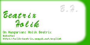 beatrix holik business card